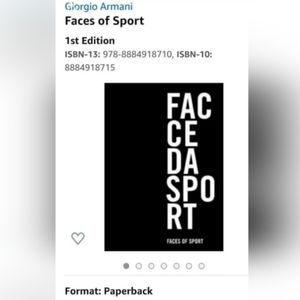 Giorgio Armani FACES OF SPORT book set in box used